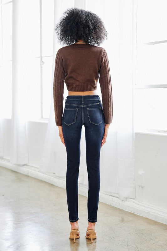 High Rise Dark Wash Super-Skinny 