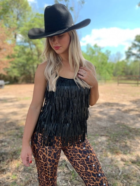 Bling Leopard Flare Pants