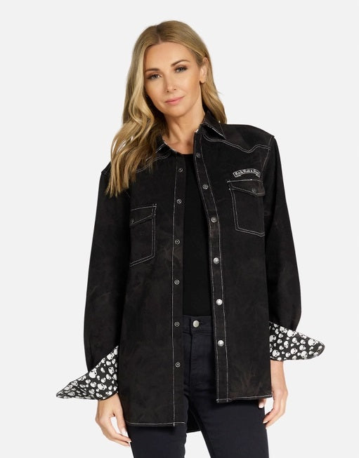 Delfino Time is Running Out Boyfriend Jacket- 
