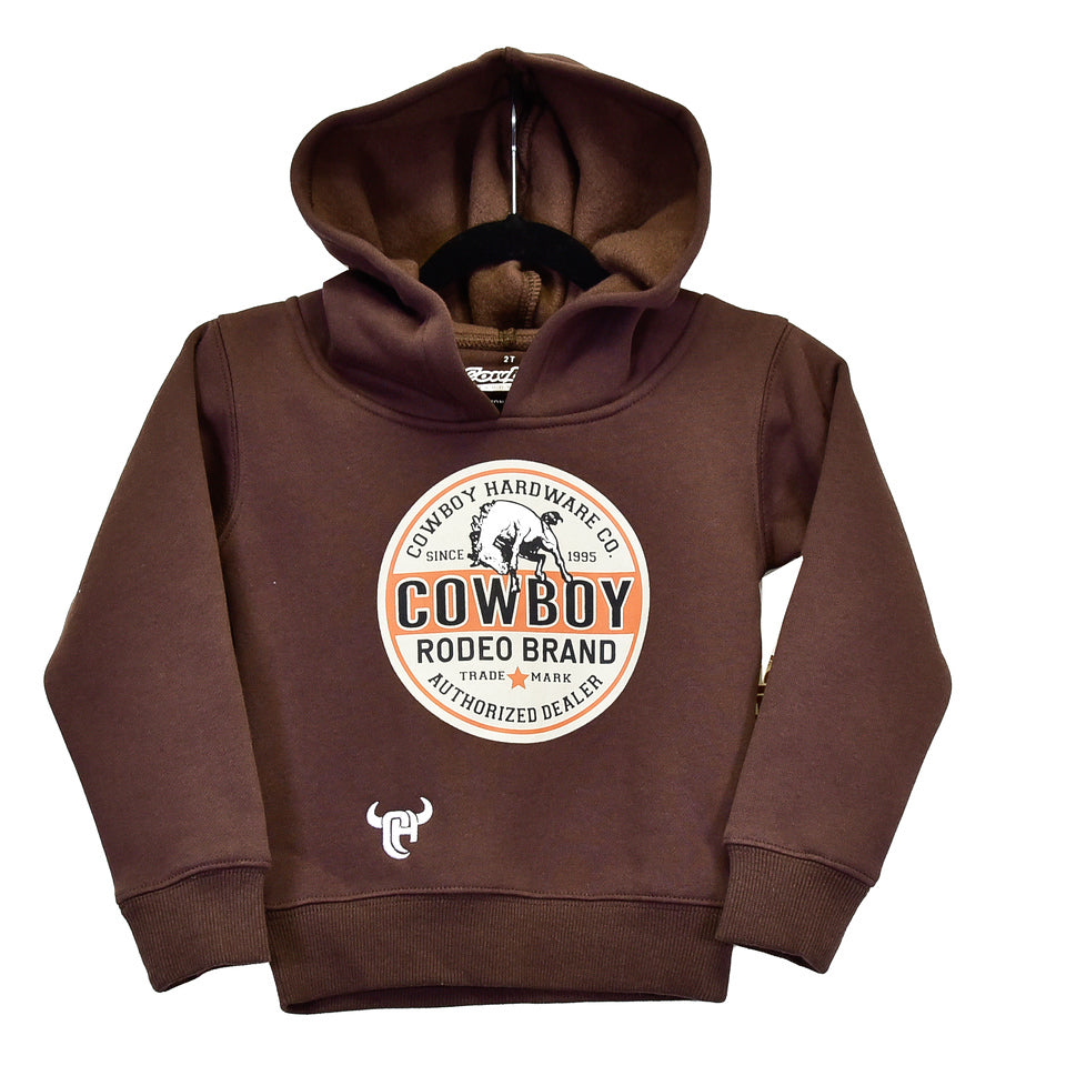 Youth- Cowboy Hardware Hoodie- Dark Chocolate 