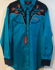 Throwback Western Embroidered Pearl Snap 
