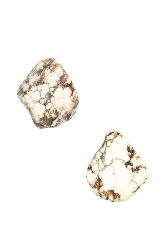 Post Earring- SE1937- White Stone