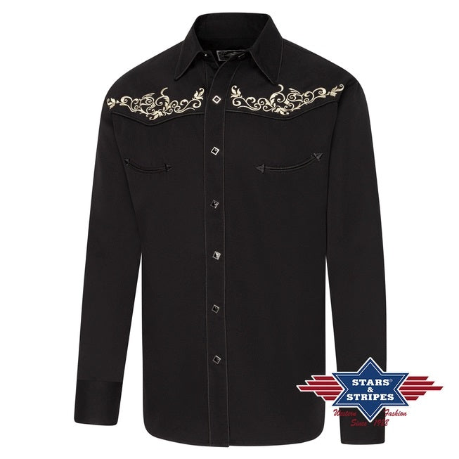 Brandon - Pearl Snap Embroidered Shirt 