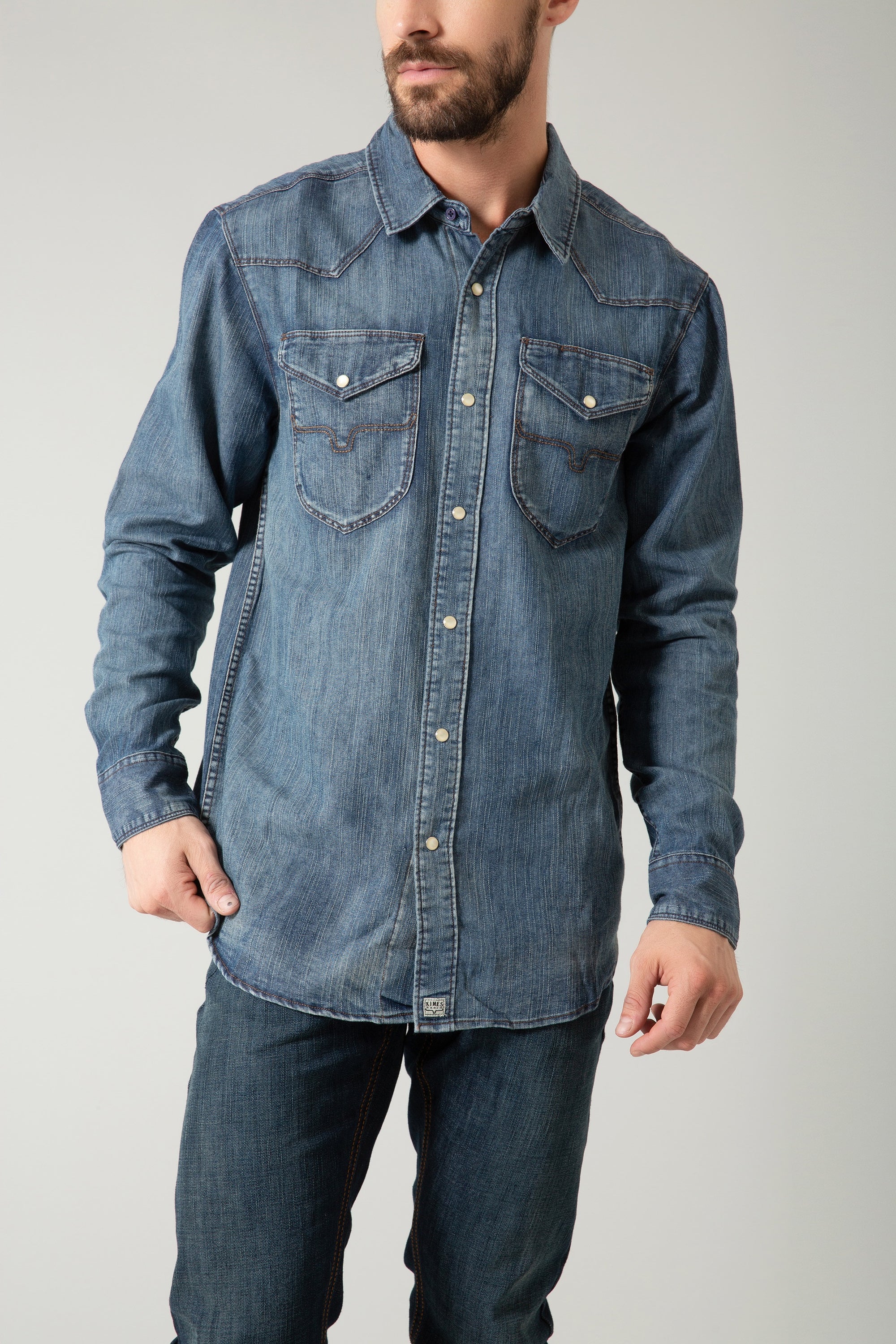 Grimes Dress Shirt- Dark Indigo- 