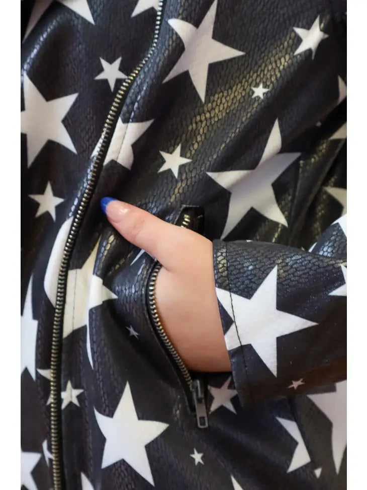 Snakeprint Star Moto Jacket-