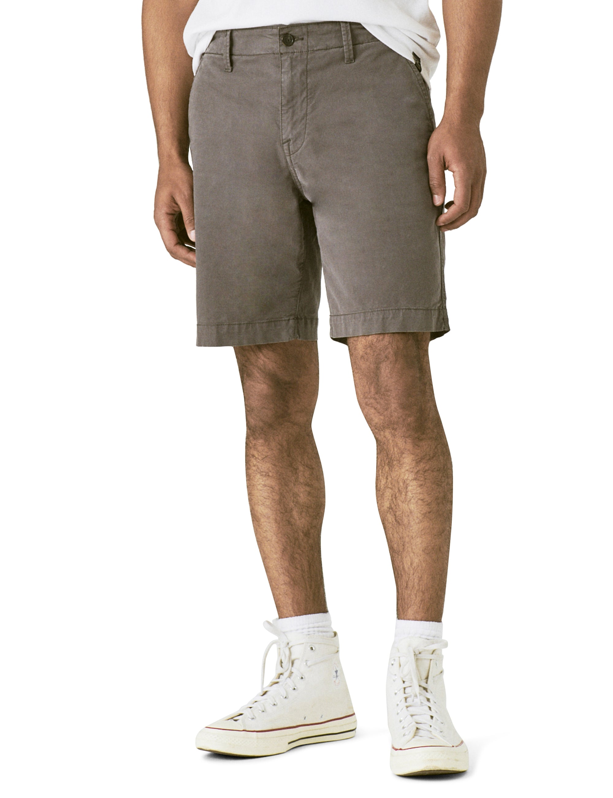 9in Stretch Twill Flat Front Shorts Raven 29