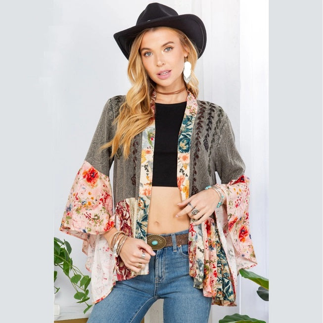 Western Vibes- Kimono Shrug 