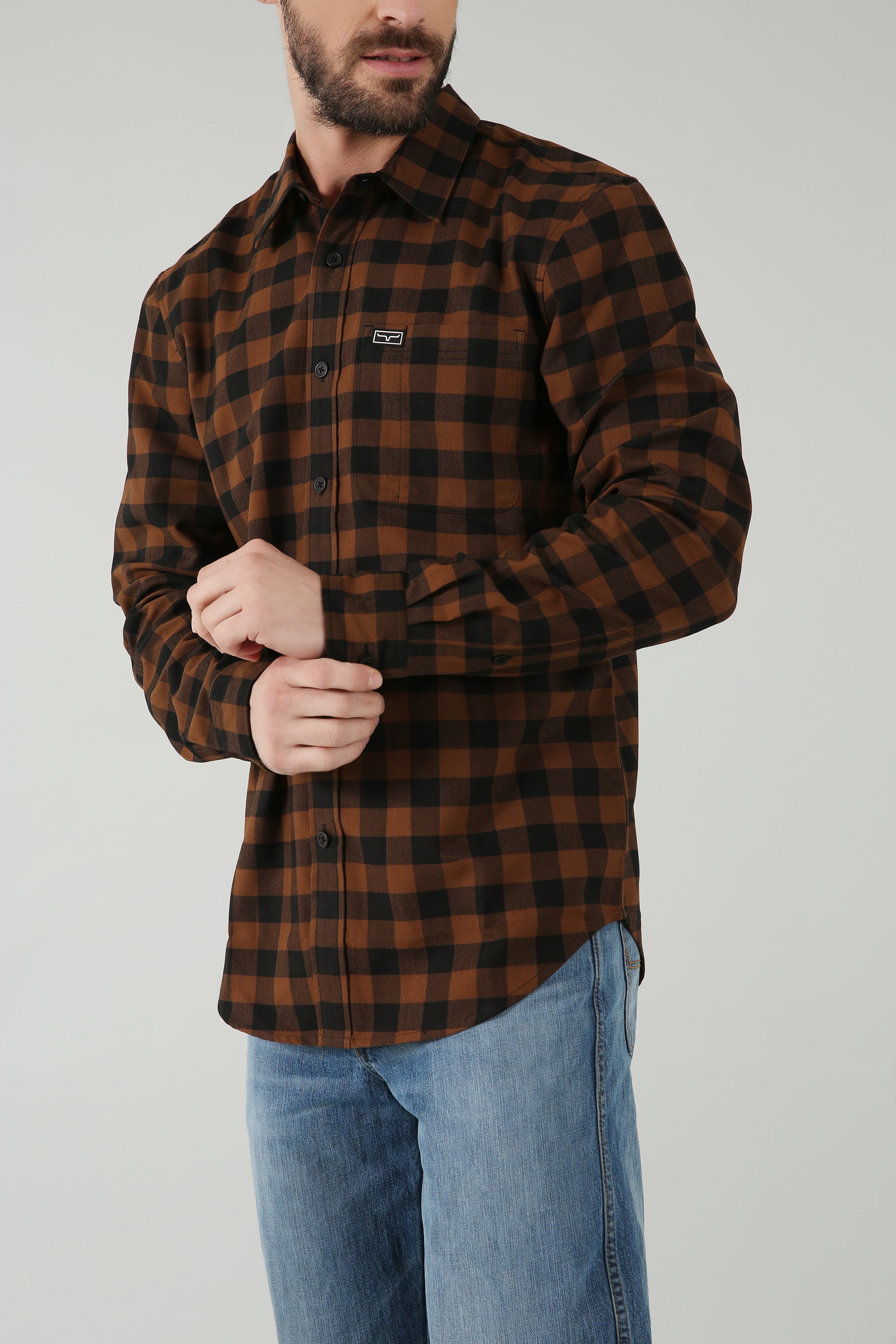 Garrison - Flannel - Brown- 