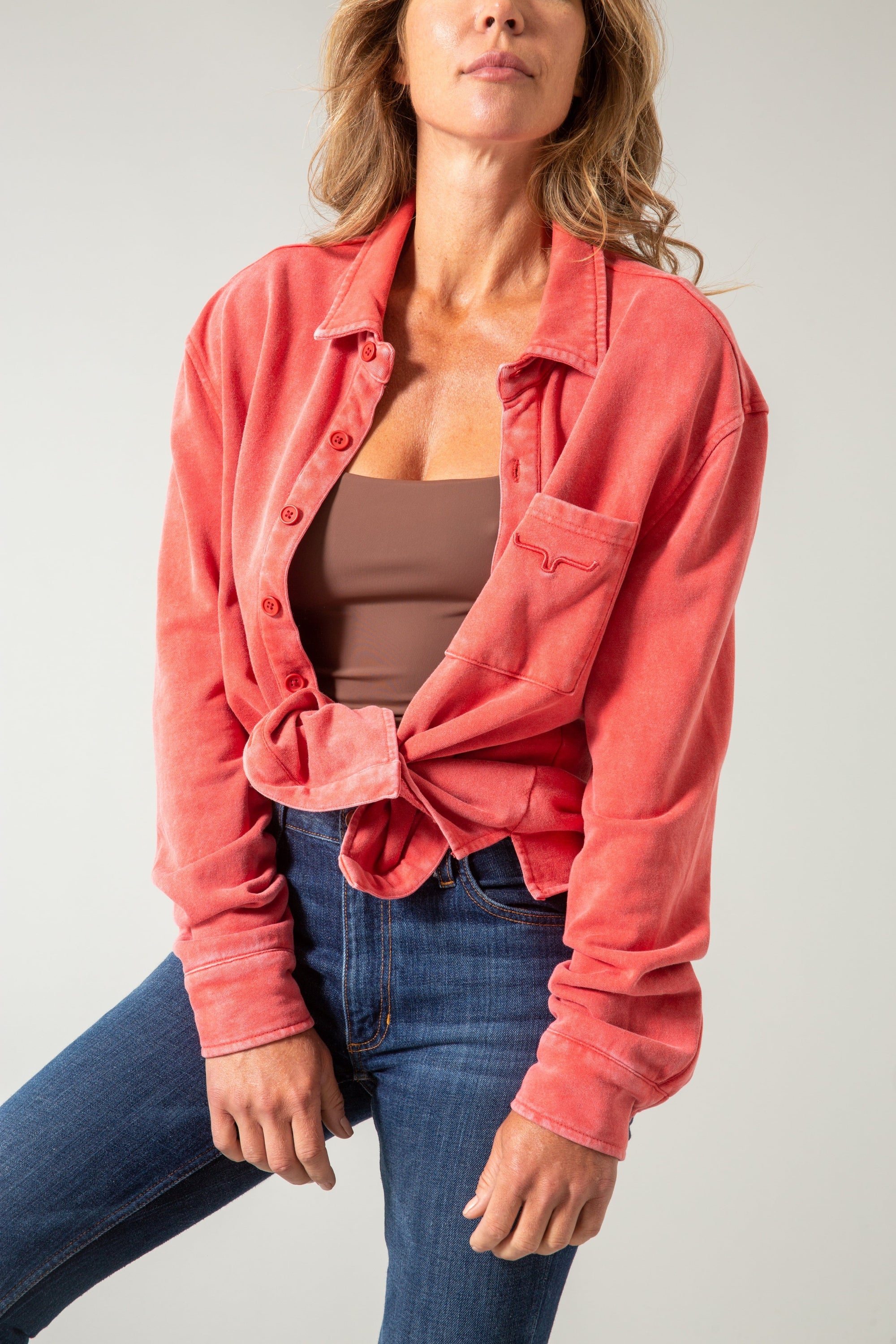 Throw Shirt- Red- 