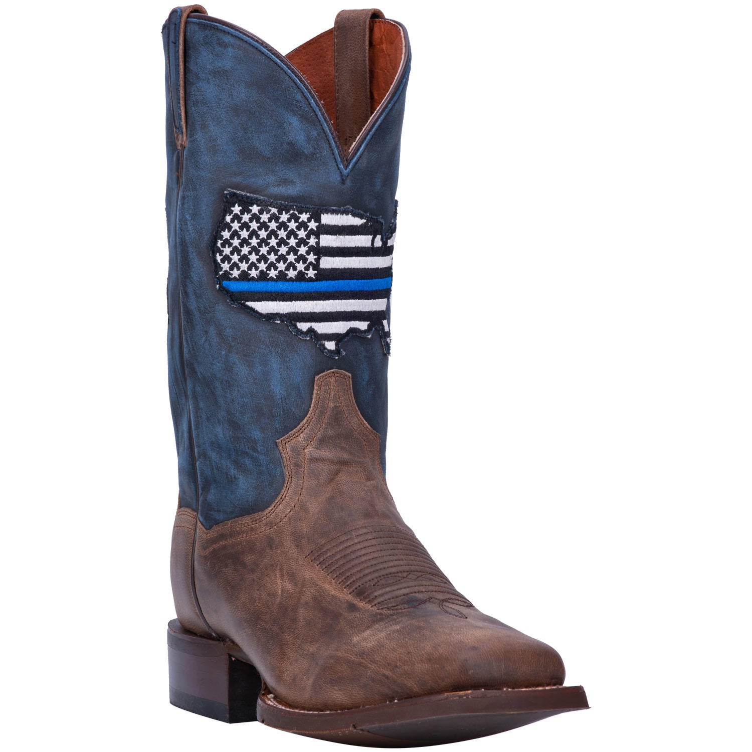 Thin Blue Line- Dan Post- Sand/Blue- DP4515