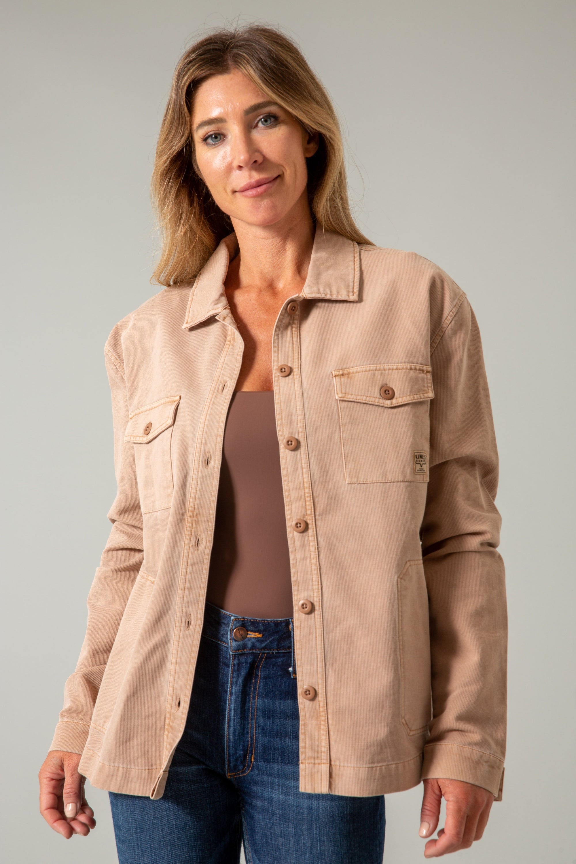 Cloverleaf Shacket - Brown