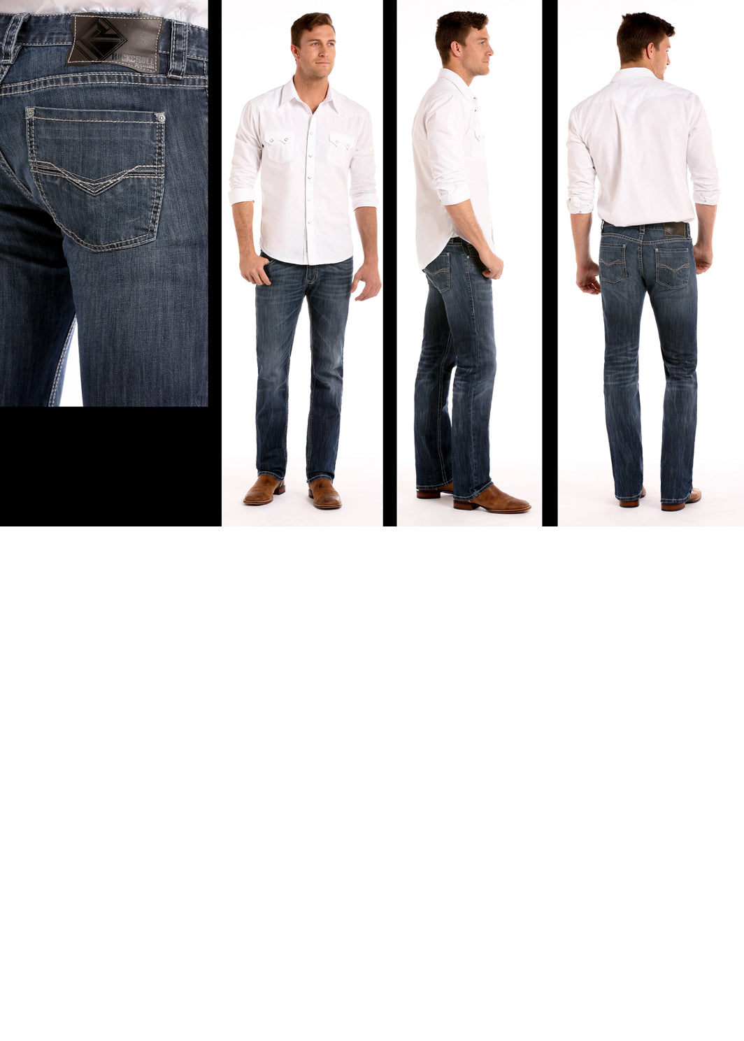 Slim Straight- Revolver Straight- REFLEX DENIM- Dark Vintage (40)- Restock 