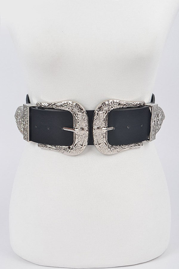 Oversized Double Buckle Belt- PB8053