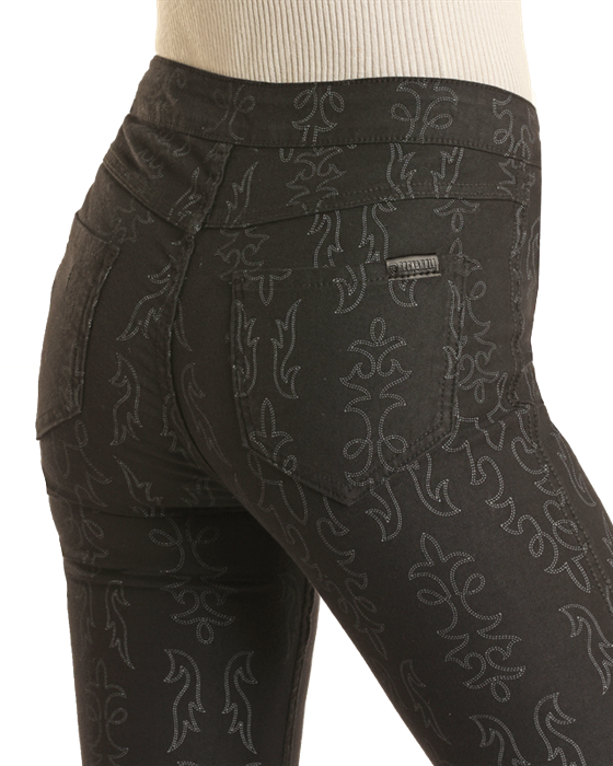 Reversible Black Stitched Flare- 