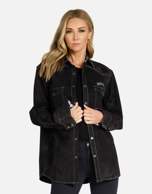 Delfino Time is Running Out Boyfriend Jacket- 
