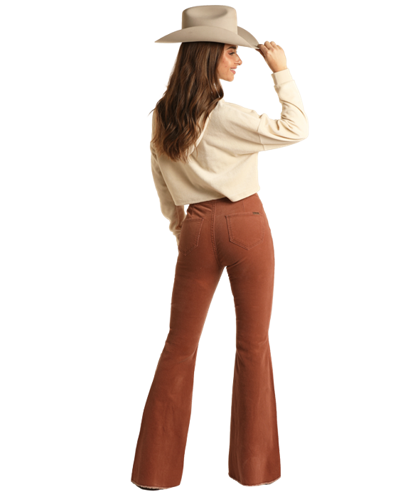 Corduroy Flare- BW6PD02239 - Rust 