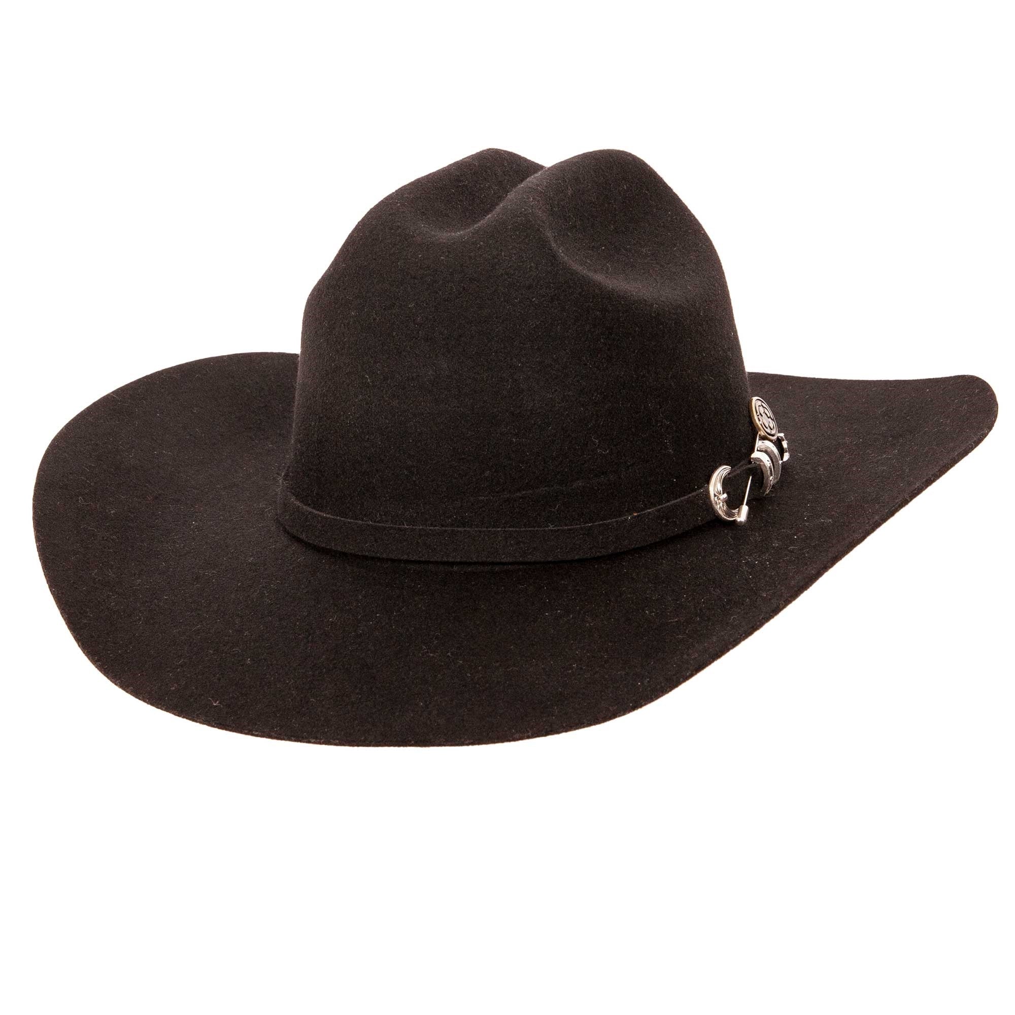 Cattleman Felt Western Hat - Black 