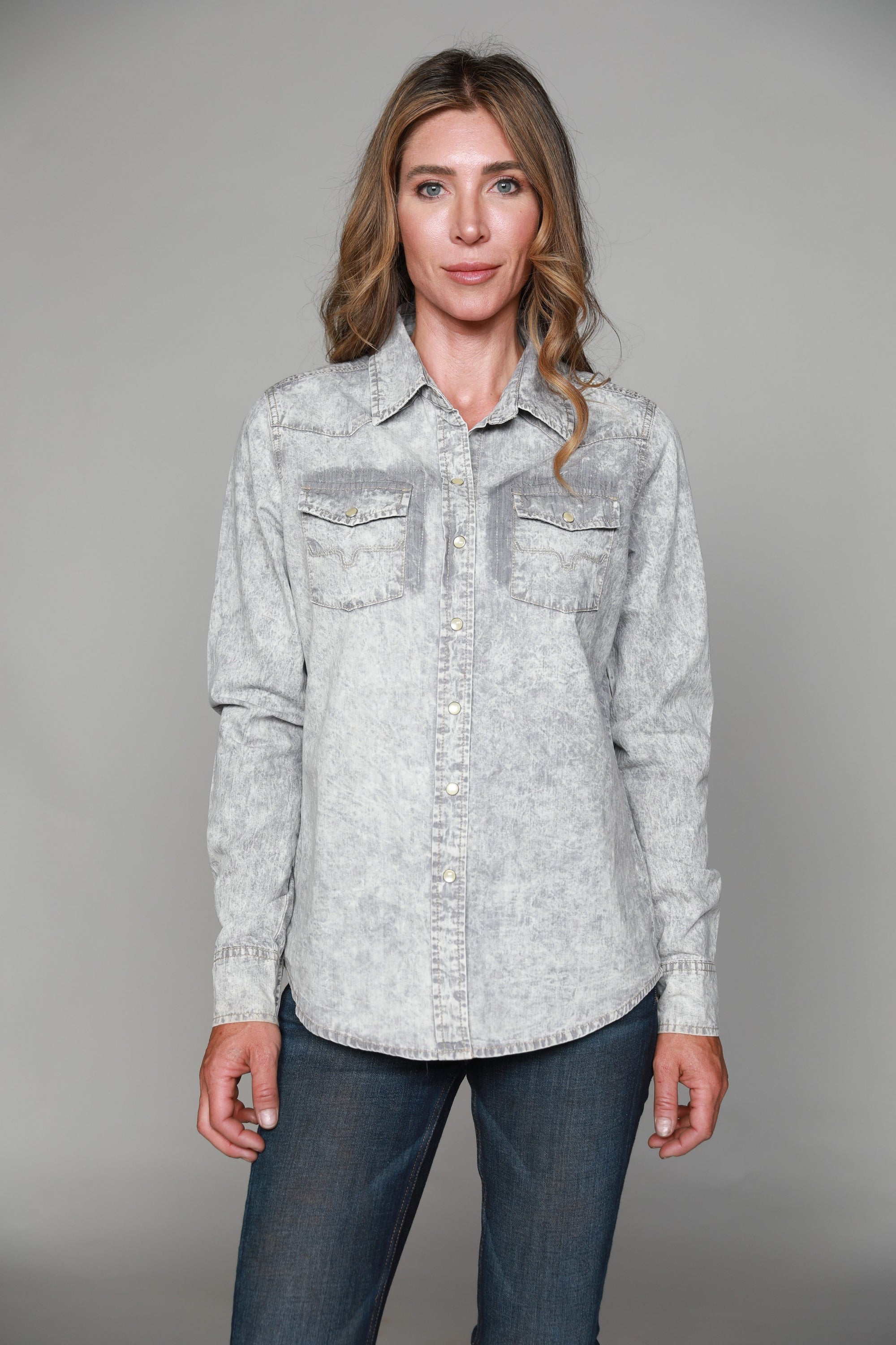 KC Tencel Top- Lt Grey - 