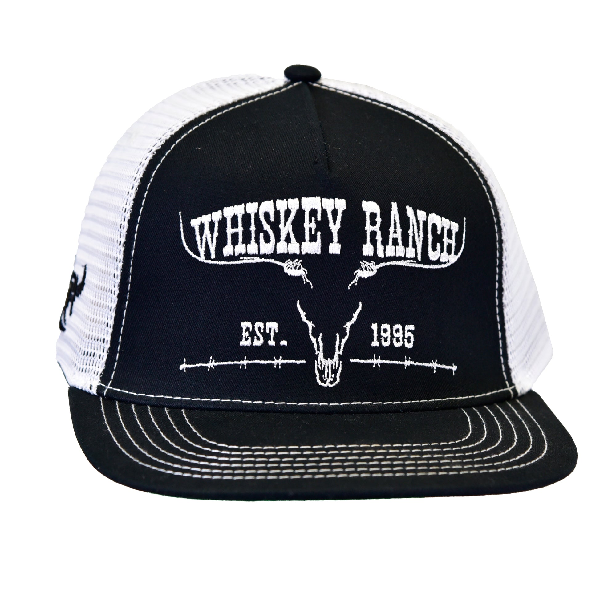 Whiskey Ranch Mesh Hat- Black