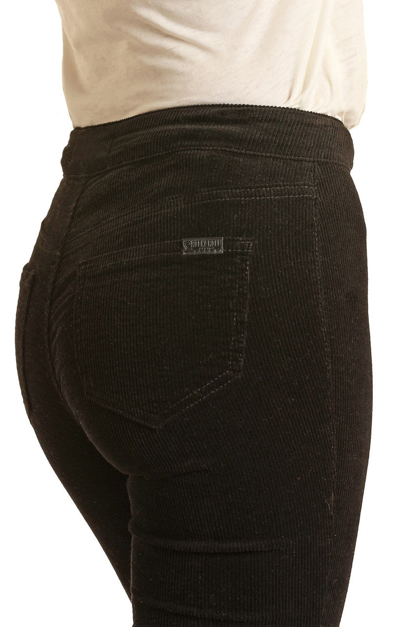 Corduroy Flare- Black- BW6PD02943