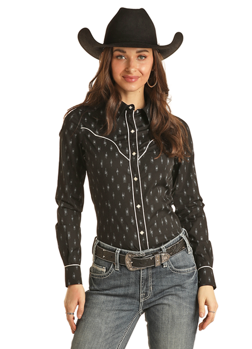 Printed Snap with Piping- BWN2s02507
