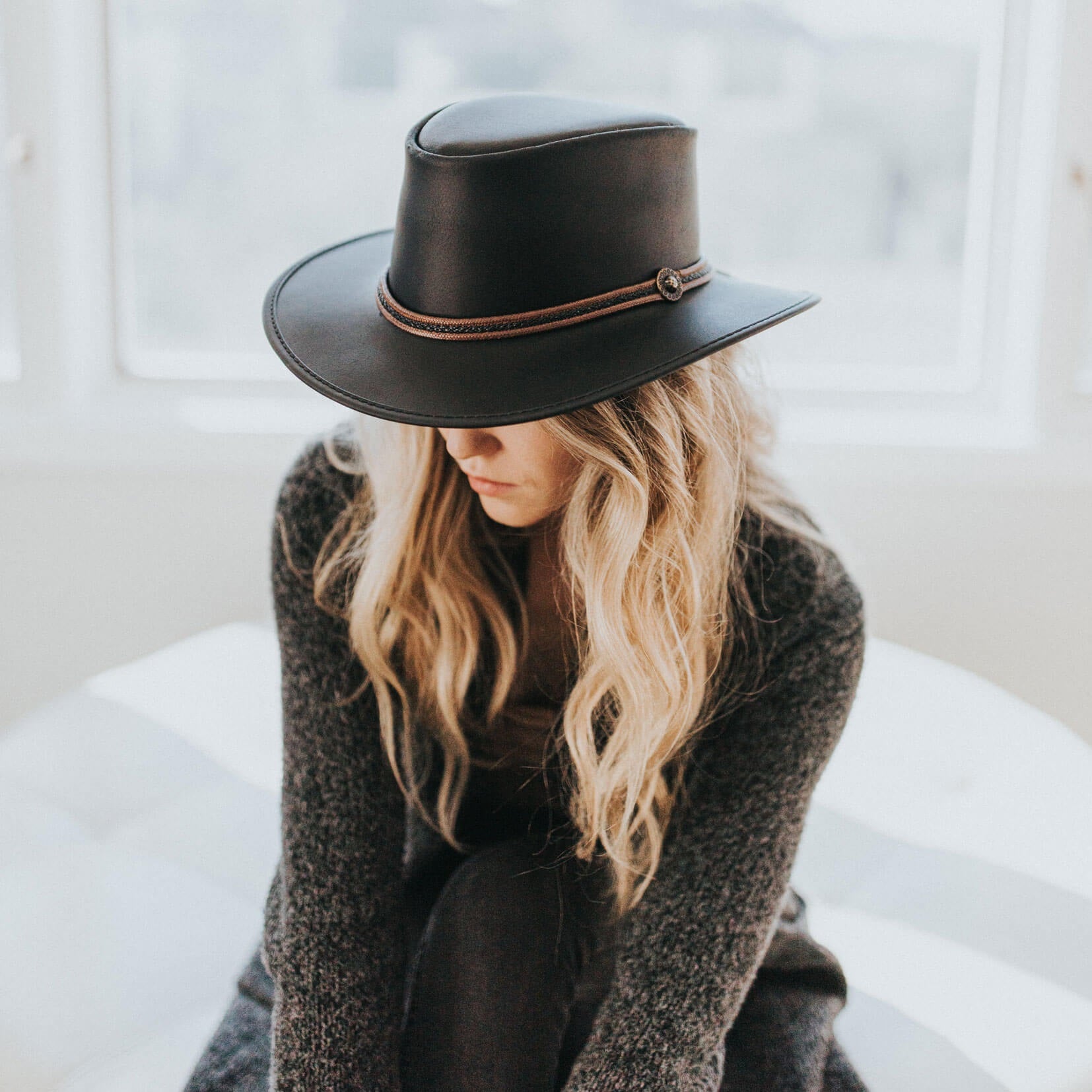 Midnight Rider Leather Hat 