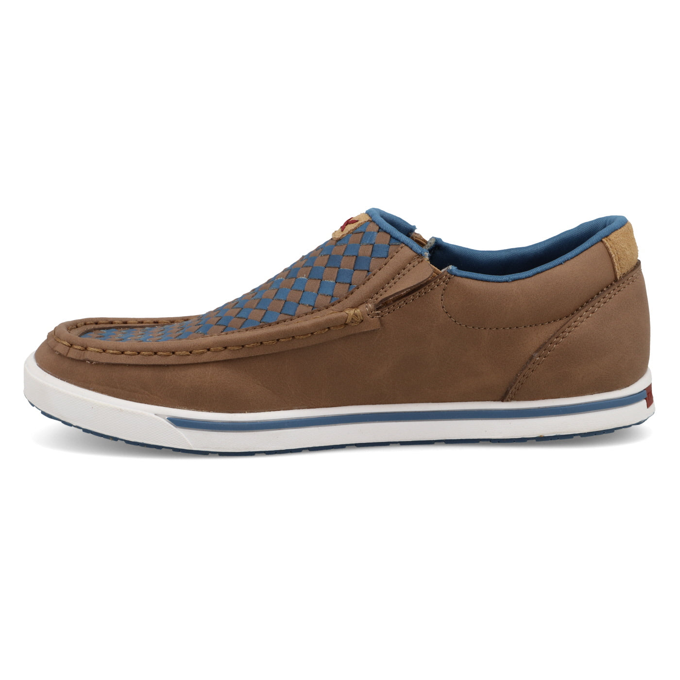 WCA0083- Slip On Kicks- Coconut Blue Checkered- 