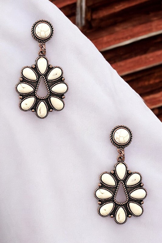 Drop Earring- 177474- White