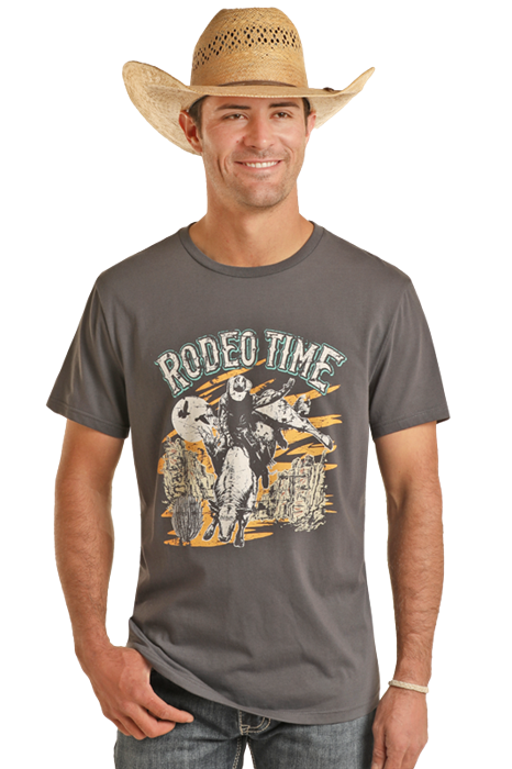 RodeoTime Tee- BU21T03690- Charcoal- 