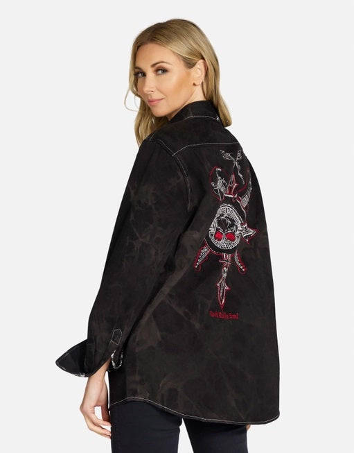 Delfino Time is Running Out Boyfriend Jacket- 