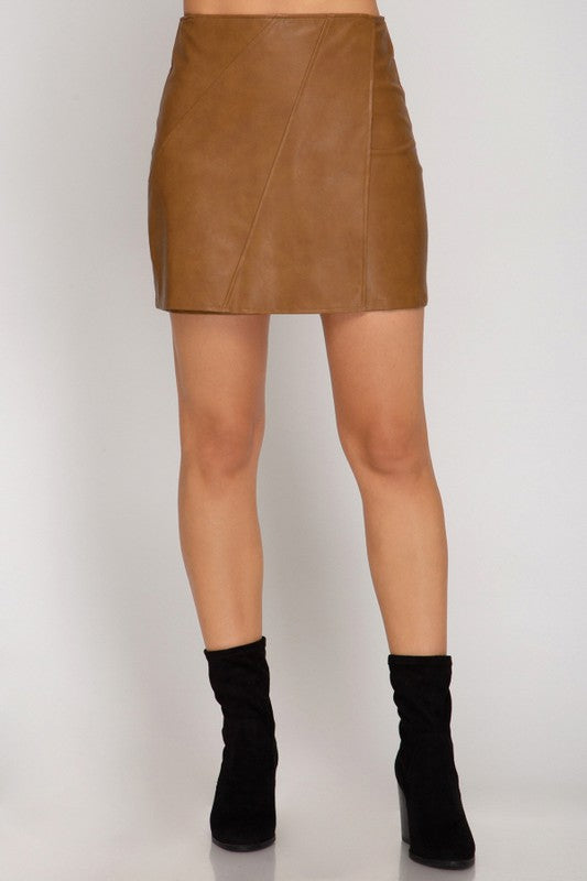 Western Inspired Pleather Skirt 