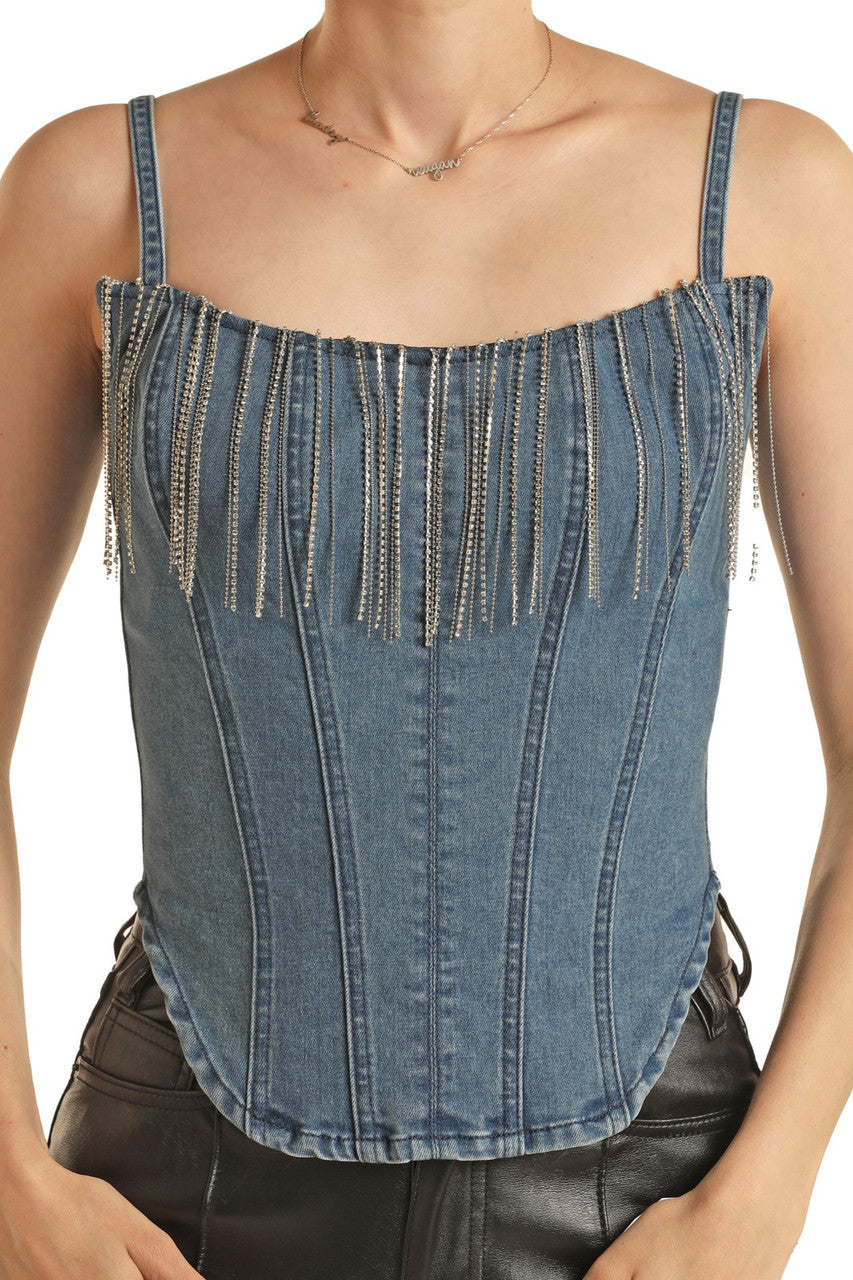 Denim Corset Top- BW20D02949