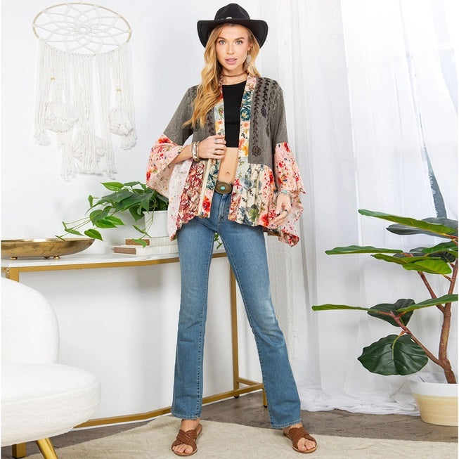 Western Vibes- Kimono Shrug 