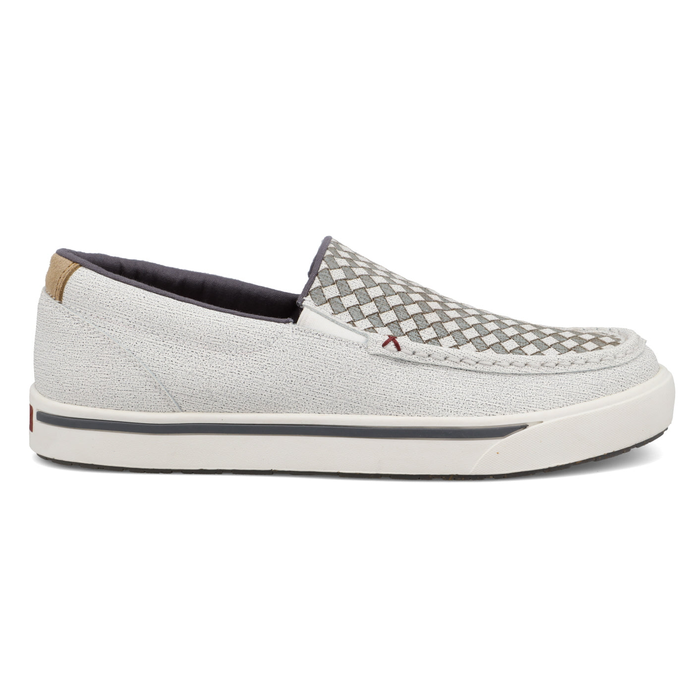 MCA0063- Slip On Kicks- White Checkered- 