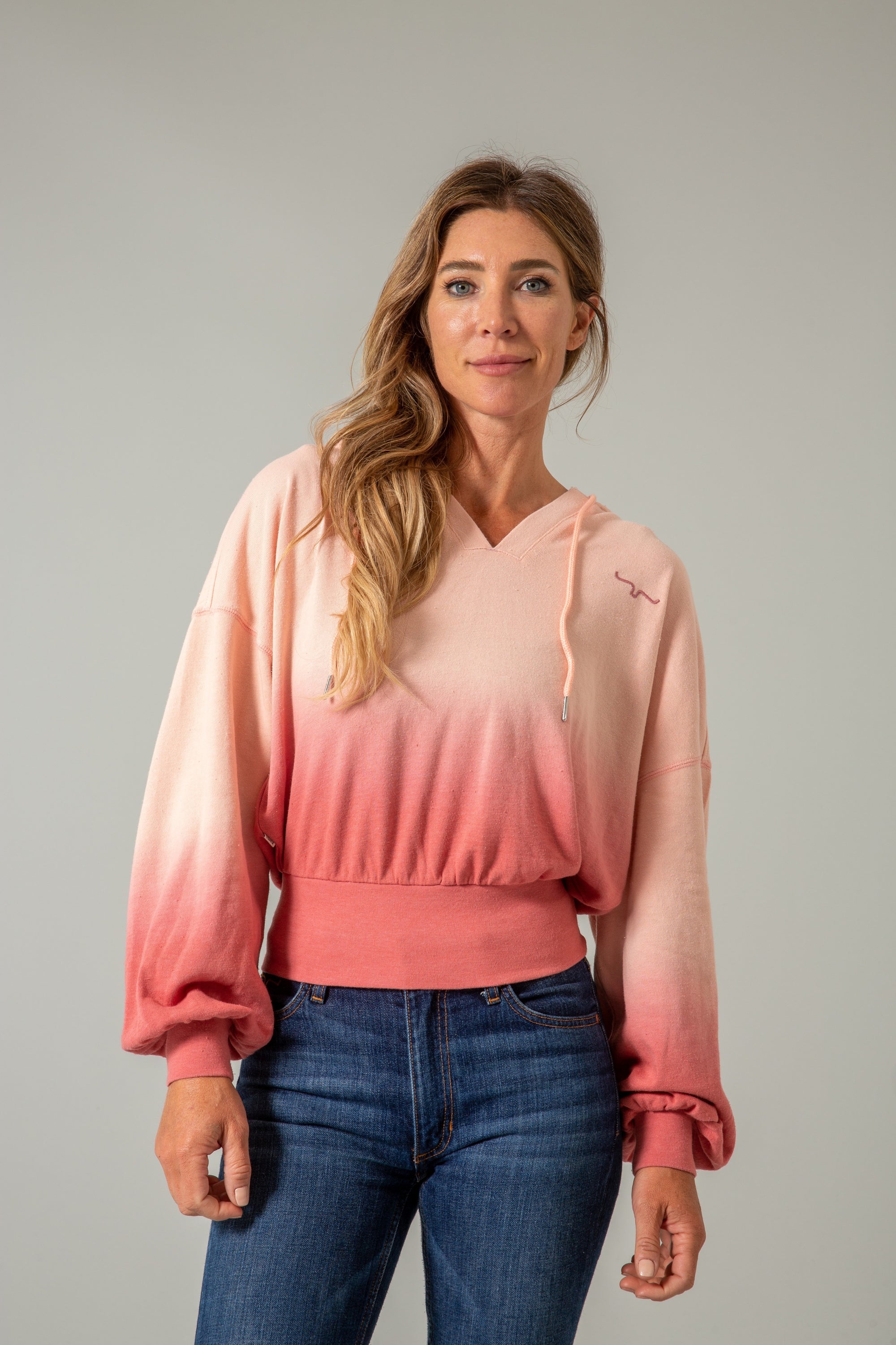 Monterey Dipped Top- Dusty Rose - 