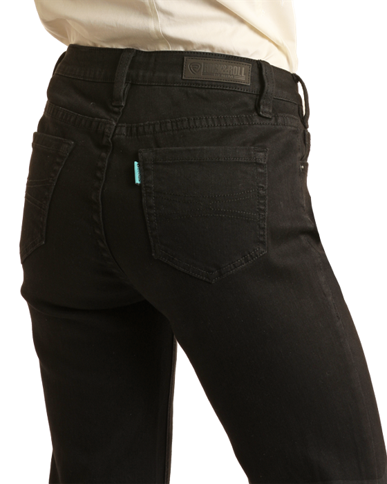 Aztec Embroidered Trouser- Black 