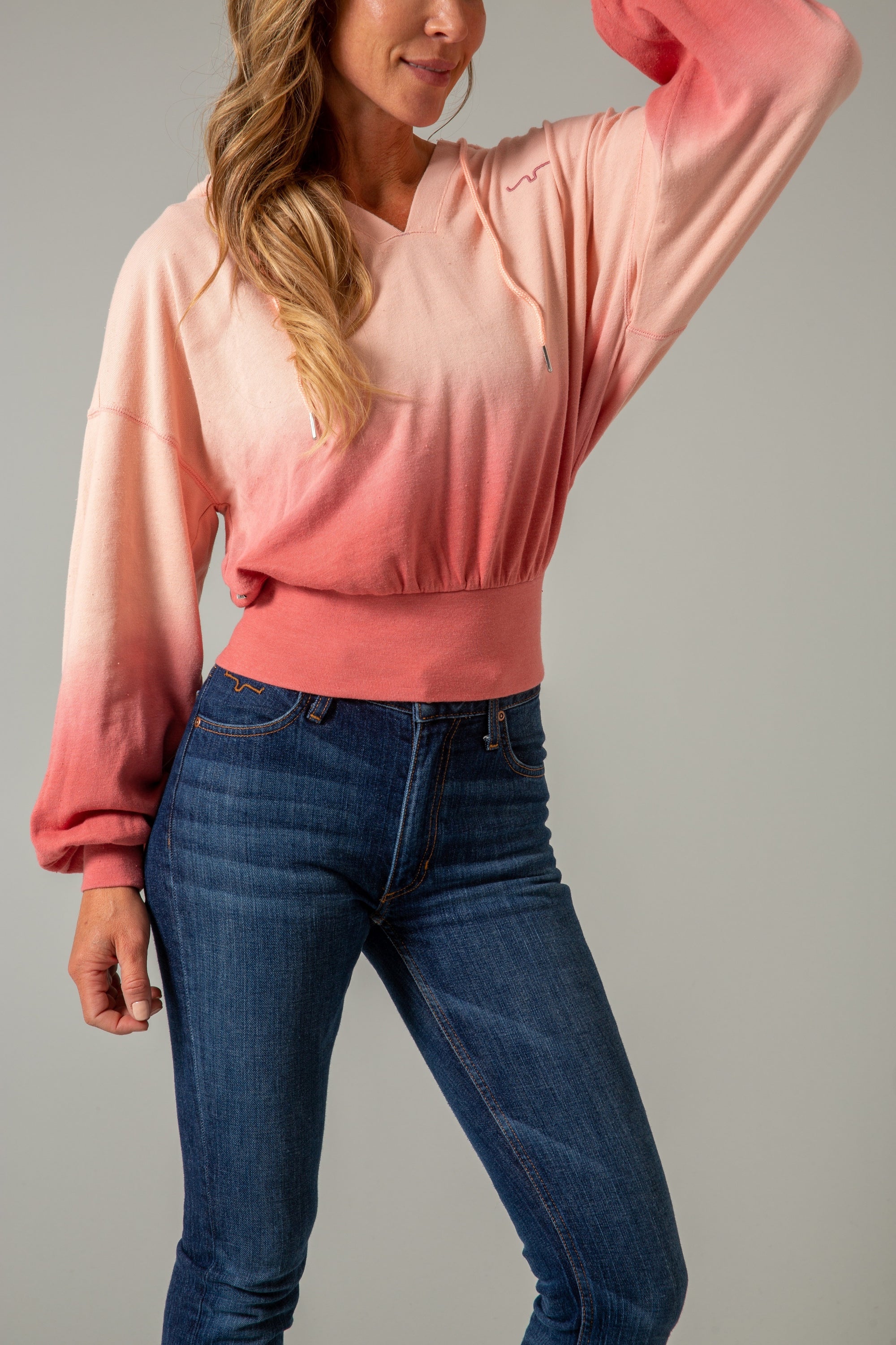 Monterey Dipped Top- Dusty Rose - 