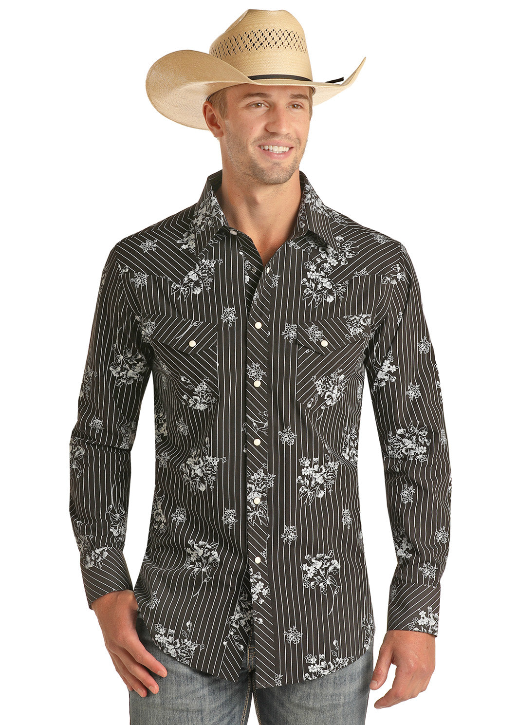 Vintage Rodeo Print Snap 