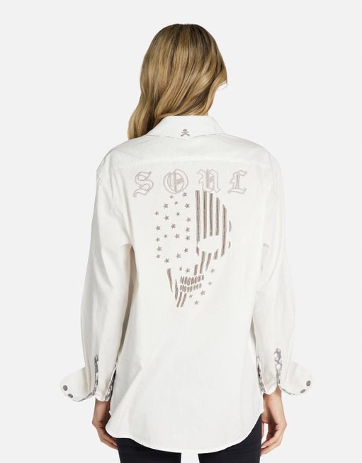 Torry American Soul Boyfriend Shirt- White- 