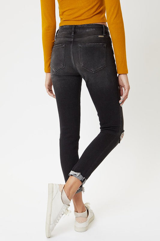 Acid Black Skinny Button Fly KC9240BK