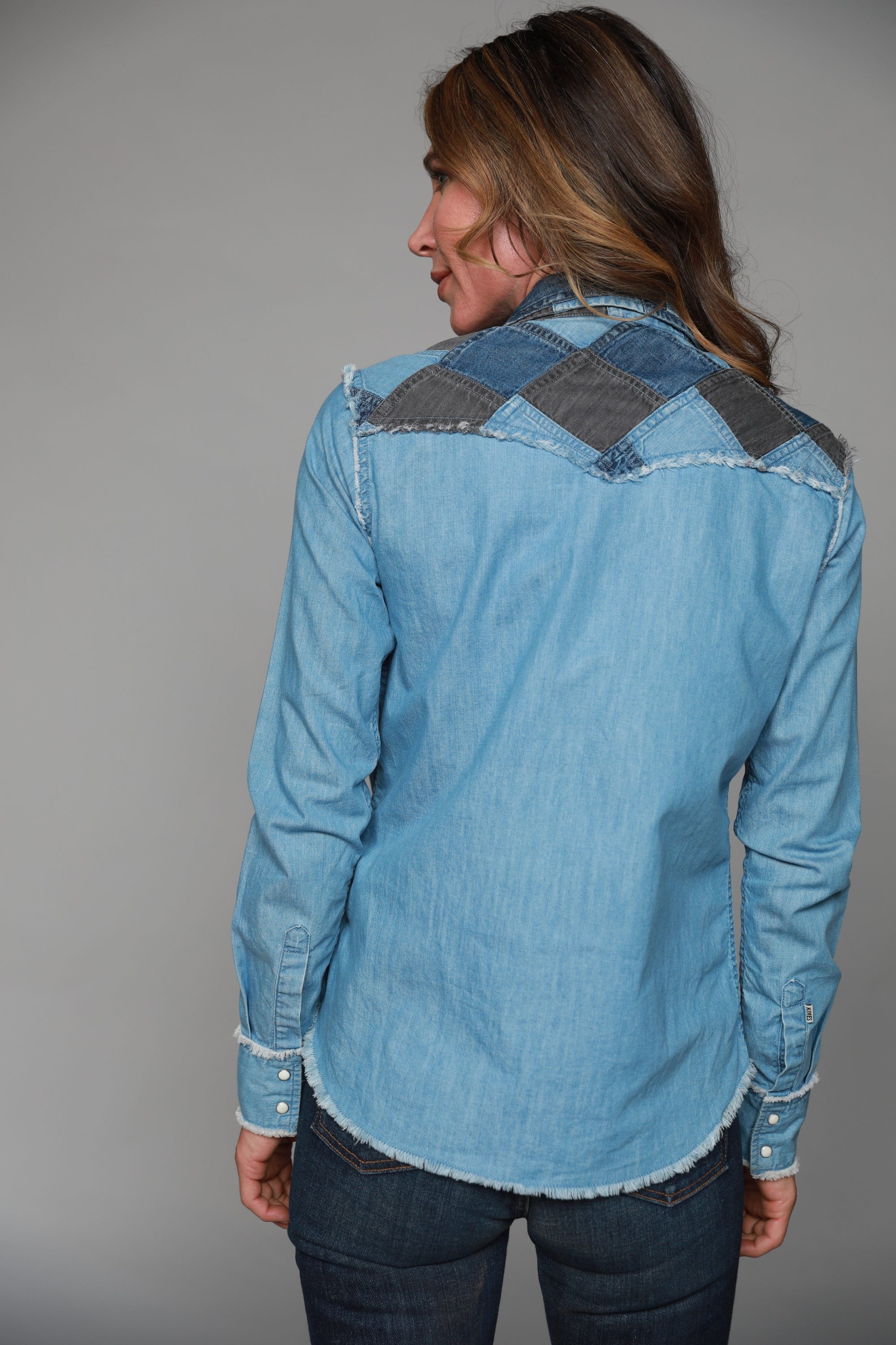 KC Patched Denim Top- 