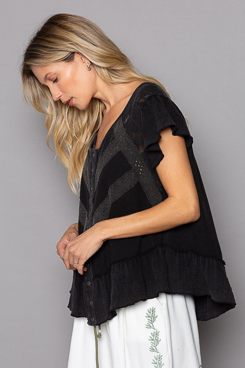 Amelia Top- FWT423- Black 