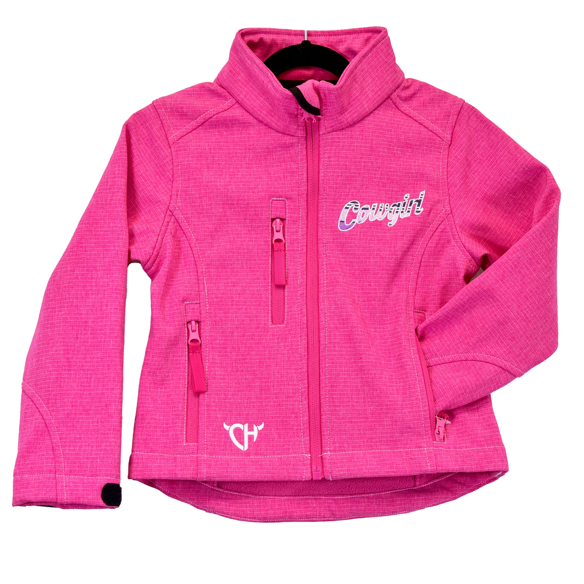 Youth- Cowgirl Poly Shell Jacket- Pink 