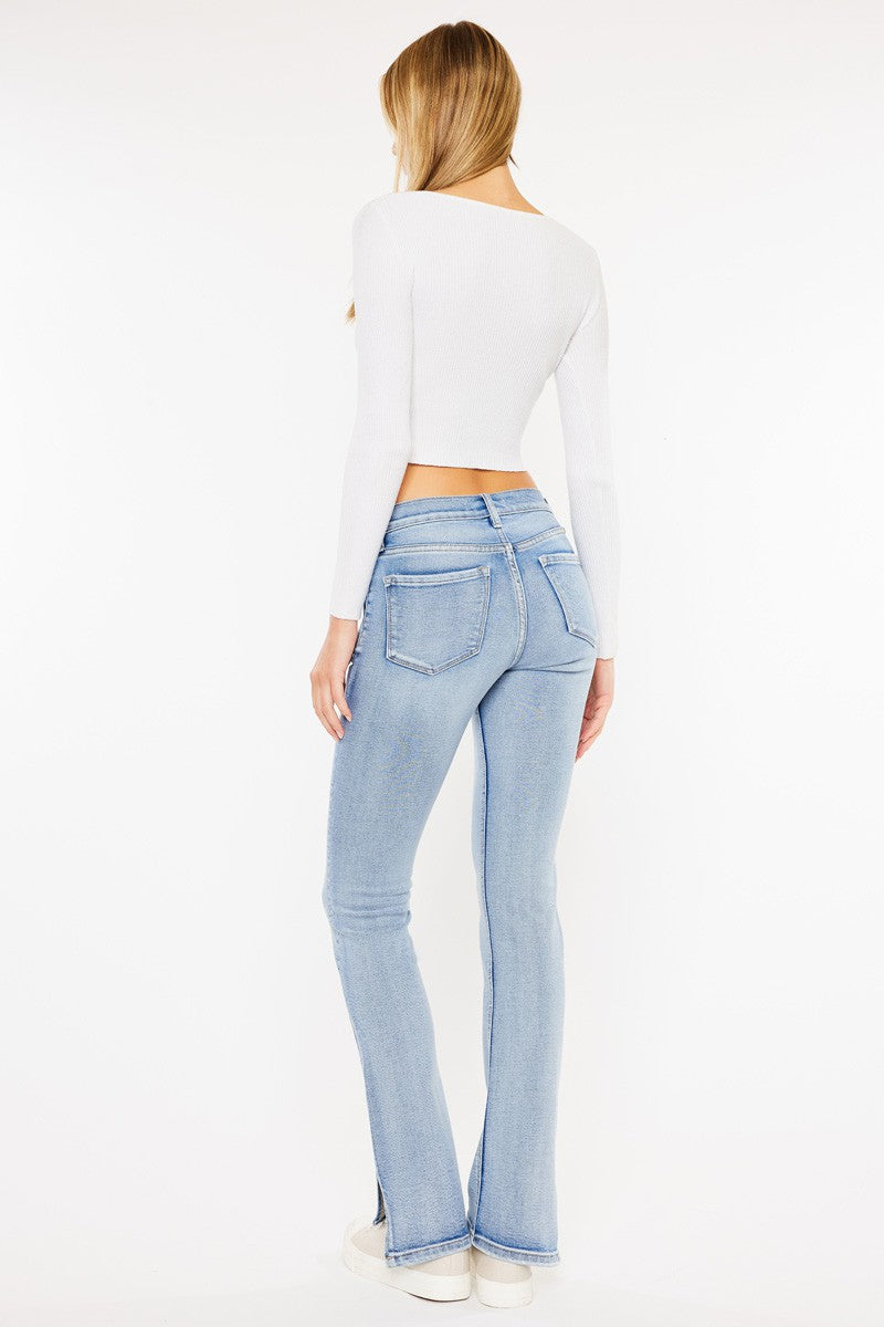 Midrise- Straight with Split Hem- KC7995M- Light- 
