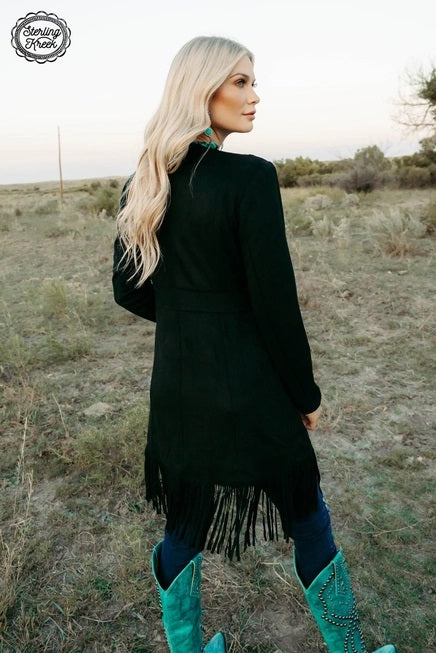 Scottsdale Suede Jacket- Black- 