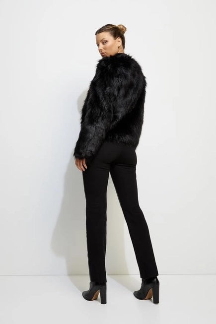Unreal Dream Luxe Faux Fur Jacket - Black- 