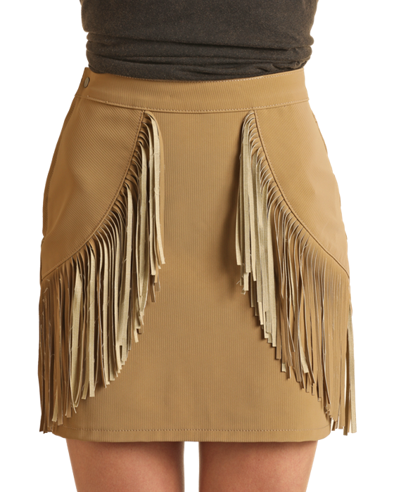Natural Leather Skirt- BW69D02946