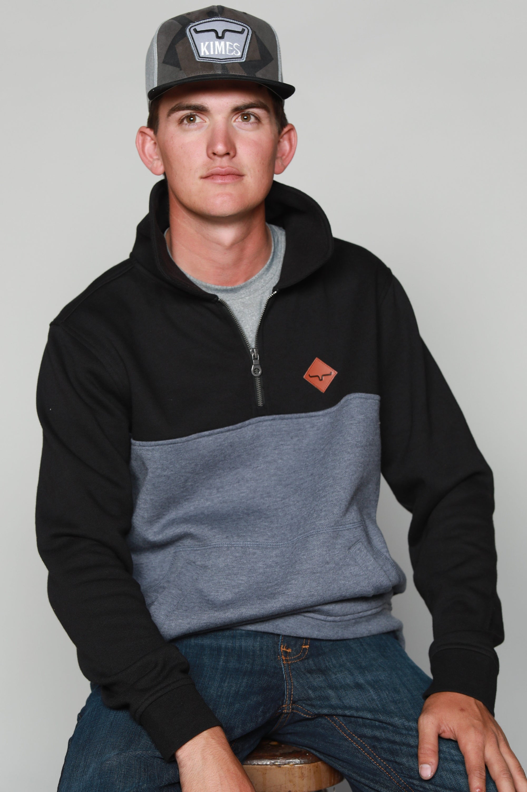 Diamond Head Sweatshirt- Black/Blue- 