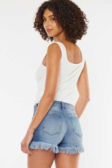 Mid-Rise Fray Hem- Med- KC9214QM