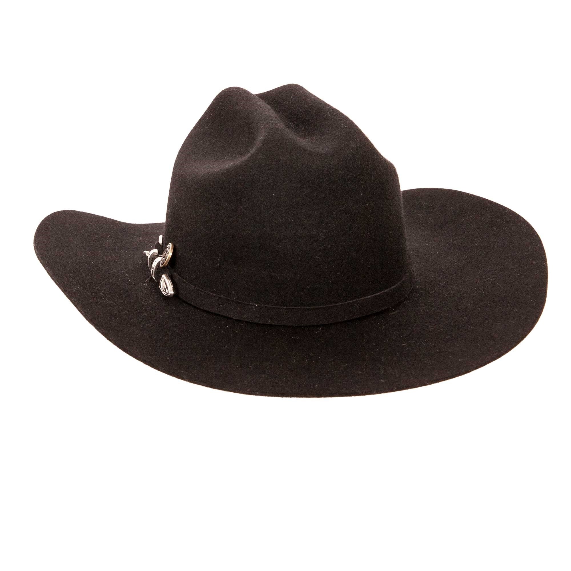 Cattleman Felt Western Hat - Black 